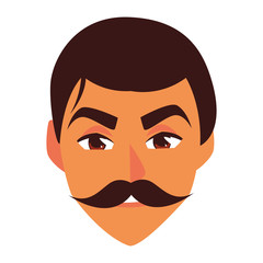 Isolated man head vector design