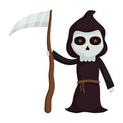 little boy with death costume character