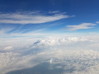Fototapeta na wymiar Flying Above the Clouds
