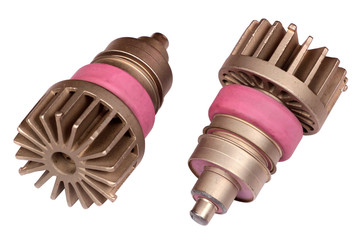 Powerful pentode vacuum tubes. High voltage electronic parts of amplifiers and generators, isolated...