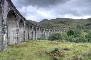 Afwasbaar behang Glenfinnanviaduct Glenfinnan Viaduct in Scotland, UK