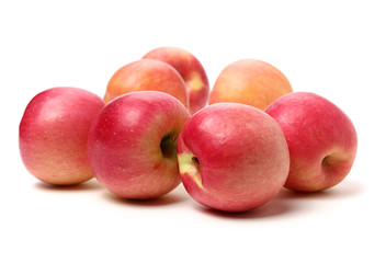 Red apples isolated on white background