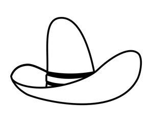 Isolated mexican hat vector design