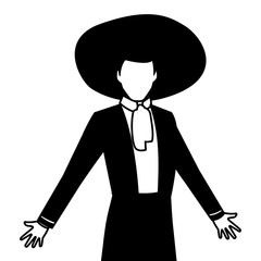 Isolated mexican man vector design