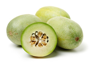 muskmelon on white background 