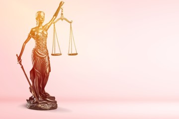 Justice concept advocate antique arbitration background balance blind