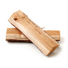 Pile of firewood isolated on a white background