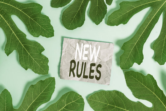 Word writing text New Rules. Business photo showcasing A state of changing an iplemented policy for better upgrade