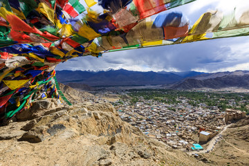 Leh city in evening