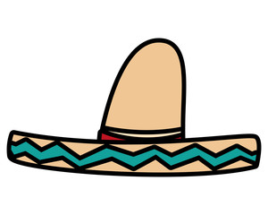 Isolated mexican hat vector design