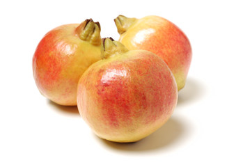 Juicy pomegranate on white background