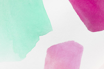 Abstract geometric shapes of hand painted stains