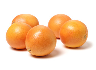 grapefruit path isolated on white background