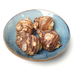 Taro on a white background