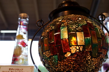 Interior room lighting Colorful glass