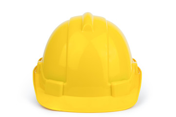 Yellow safety helmet isolate on white background