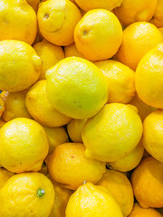 fresh lemon on store shelves