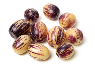 fresh Pepino fruit on white background