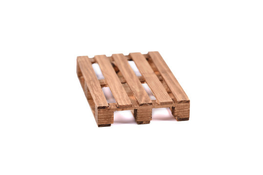 wooden palet on isolated background