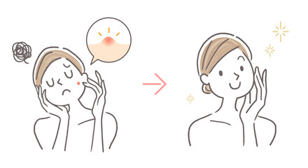 Illustration material: beauty, skin care