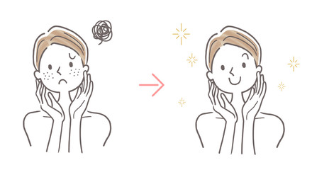 Illustration material: beauty, skin care