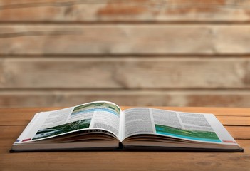 Books collection on dark background with copy space