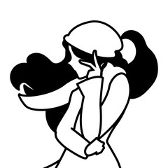 Isolated avatar woman vector design icon