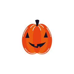 halloween pumpkin with face icon