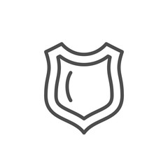 Shield line icon and security concept