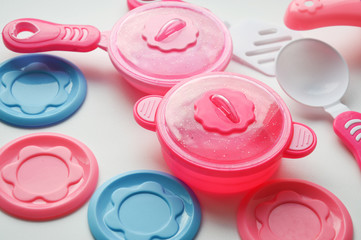 children's toy. dishes for kids. dishes for playing with children.