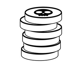 halloween sweet candies with skulls