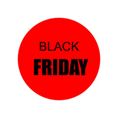 black friday advertising banner on a red background
