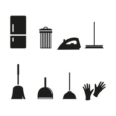 set of cleaning icons