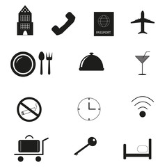 set of hotel icons