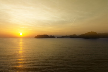 Sunset seascape, Muscat coast, Oman