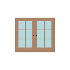 Closed window vector illustration.