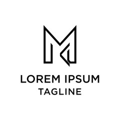 initial letter logo MK, KM logo template 