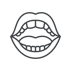 Line icon mouth