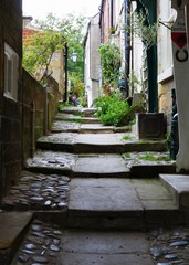 Fototapeta na wymiar steps and doorways Robin Hood's Bay Yorkshire 