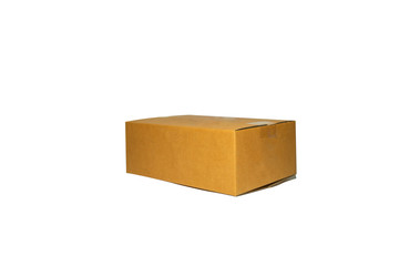 Cardboard box isolated on white background