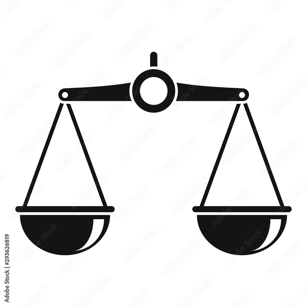 Poster judge balance icon. simple illustration of judge balance vector icon for web design isolated on whit