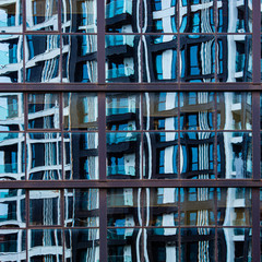 Background or abstract of apartment in reflections .