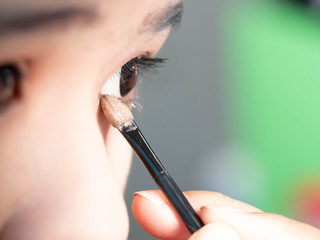 Obraz premium close up of a women in makeup