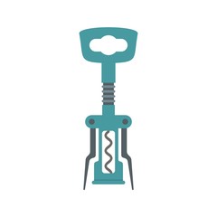 Corkscrew icon. Flat illustration of corkscrew vector icon for web design