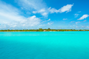 Beautiful sandy beach in uninhabited island