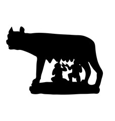 The Symbol Of Rome. Antiquity. Capitoline Wolf . vetcor illustration