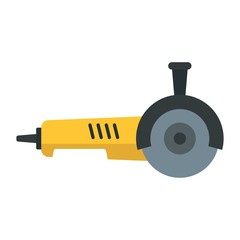 Angle grinder icon. Flat illustration of angle grinder vector icon for web design