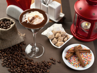 iced coffee on table