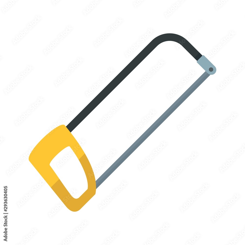 Poster hacksaw icon. flat illustration of hacksaw vector icon for web design