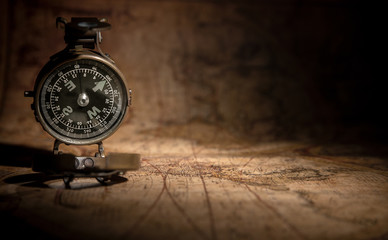 old map with compass